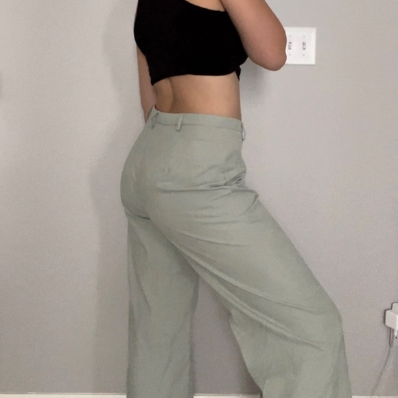 Light Green Straight Leg Pants - Picture 2 of 2